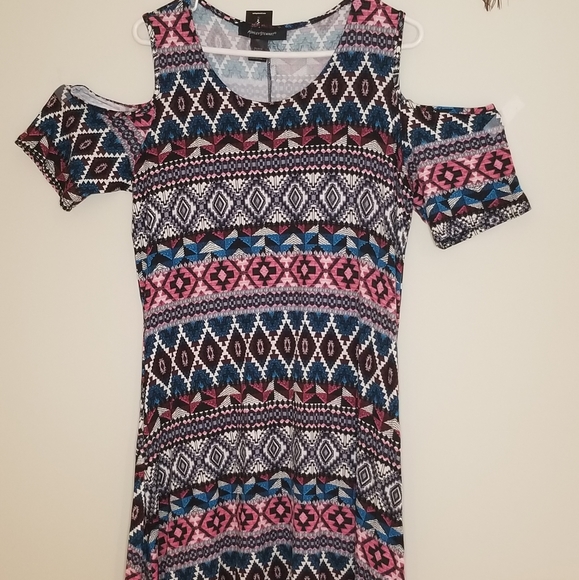 Ashley Stewart Cold Shoulder Tribal Print Dress - Picture 3 of 8